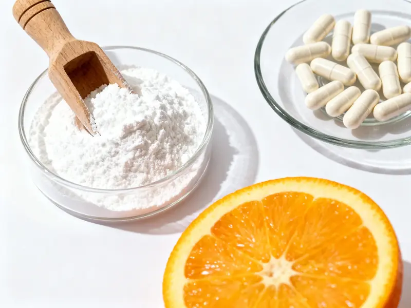 Collagen supplements with vitamin C for skin health support