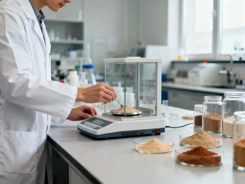 Supplement formulation scientist working in R&D laboratory